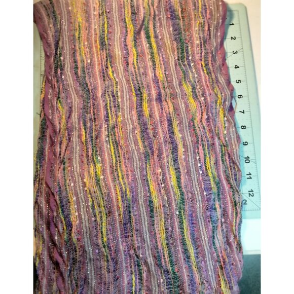 Multicolor Croft Barrow Infinity Scarf Lightweight Textured Pink Yellow Purple - Picture 4 of 6